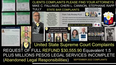 Tully Rinckey PLLC Albany New York - EEOC Formal Complaints - FoxBusiness - Fox5dc - Newsmax - Manila Bulletin - SMNI News - Pastor Apollo Quiboloy - GETTR - RUMBLE - ABC - BBC - CBS - NBC - Supreme Court Complaints - Smith Downey PA - Regency Furniture