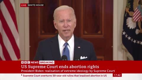 Joe Biden on SCOTUS ruling like, “Imagine young women having to carry a child of a rapist