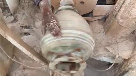 ONYX Marble Stone Turning into a Vintage Vase || Handcrafted Vintage ONYX Marble Stone Vase