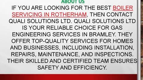 Best Boiler Servicing in Rotherham