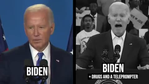A hefty drug cocktail and a teleprompter make all the difference for Crooked Joe! 💊📺🤡