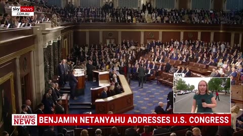 Israel President Benjamin Netanyahu addresses US Congress amid protests