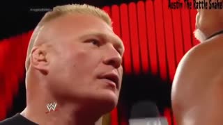 Brock Lesnar is saying to hulk hogan NO BIRTHDAY PARTY OLD MAN