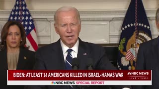 Biden confirms American citizens are being held as hostages by Hamas
