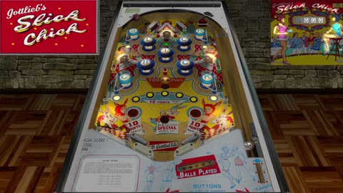 Slick Chick (Gottlieb 1963) visual pinball / vpx game play