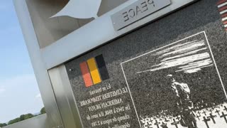 The temporary American cemetery near Foy Belgium