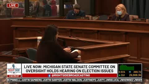 Witness #26 testifies at Michigan House Oversight Committee hearing on 2020 Election. Dec. 2, 2020.