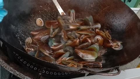 Unique Culinary of Asian Green Shellfish