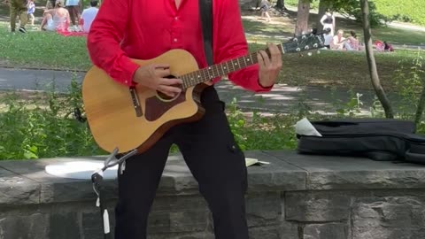 If I Fell - Beatles Cover in Central Park NYC on a Gibson HP 415 CEX