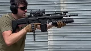 Scar 17 cQC with LMT M-203