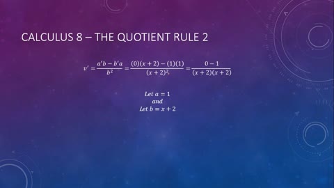 Calculus 8 - Quotient Rule 2