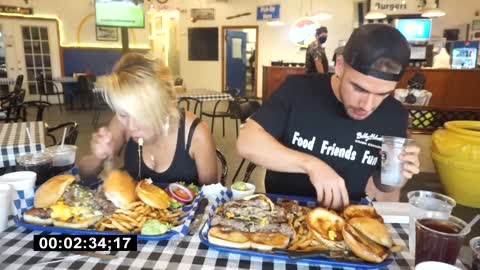 TEXAS SIZED BURGER CHALLENGE IN SAN ANTONIO TEXAS | Weird Burger | MAN VS FOOD