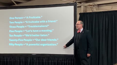 Dr. Frank Presentation - 1 Person Is A "Fruitcake". 50 People Is "A Powerful Organization"