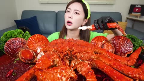 giant king crab mukbang