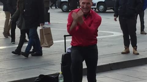 Funny dancer in Milano