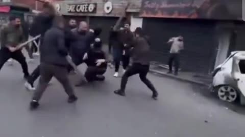 UK More footage of invaders attacking random Whites but only when they are armed in larger numbers