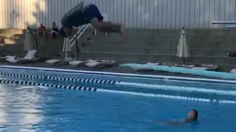 Collab copyright protection - husband diving board flip faceplant