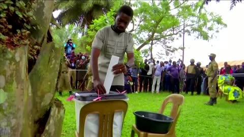 Uganda's opposition frontrunner Bobi Wine votes