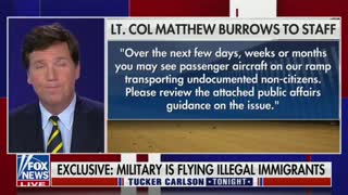 Tucker Reveals Leaked Email Showing U.S. Military Is Moving Illegal Migrants