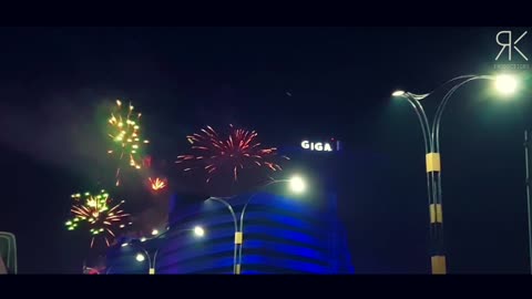 New Year Fireworks Giga Mall Islamabad