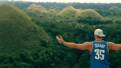 Guy gets crazy by the Chocolate hills in Bohol