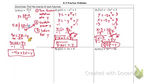 Finding Inverse of a function