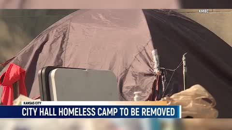 Kansas City To Remove Homeless Camp Outside Of City Hall HUMAN WASTE,BODILY FLUIDS AND OTHER TRASH,GARBAGE, & NEEDLES