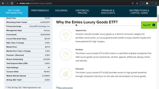 LUXE ETF Introduction ( Luxury Goods)