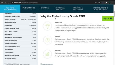 LUXE ETF Introduction ( Luxury Goods)