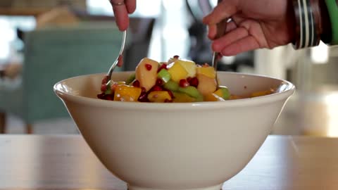 Fastfood in home salad