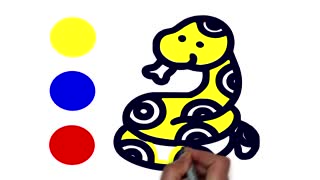 Drawing and Coloring for Kids - How to Draw Snake