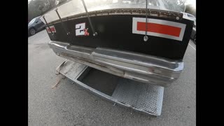 Race car on a trailer