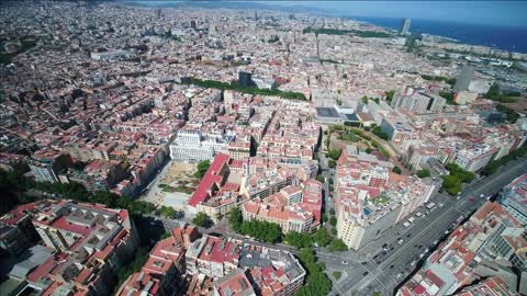 aerial spain 8210 barcelona june