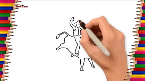 Cowboy Taming A Bull At Rodeo | Angry Drawings No. 06 | 2021