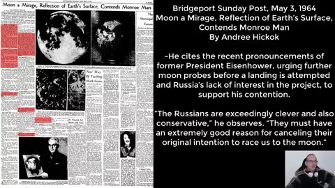 1964 ARTICLE: THE MOON IS A MIRAGE, REFLECTION OF EARTH'S SURFACE (DIVERGENT AND LIBERTY TV)