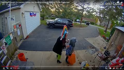 Crazy Lefty Mom tells her kid to Avoid Trump Supporter home on Halloween