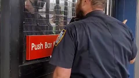 Footage shows maskless cops in Manhattan kicking a rider out of NYC subway for asking them to mask up