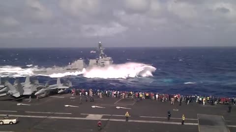 Destroyer "Takes a Nose dive" rough seas