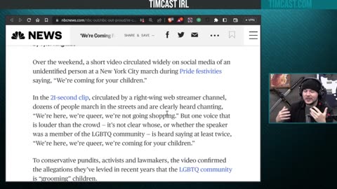 Tim Pool and crew react to NBC actually DEFENDING "We're coming for your children" being chanted at an NYC drag march