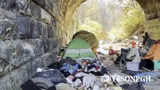 Used Needles and Heaps of Trash Flood West End Circle Homeless Encampment in Pittsburgh