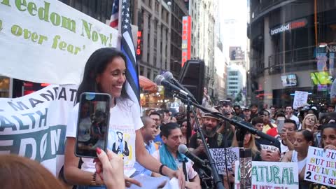Raquel Olmo - NY Freedom Rally - Times Square, September 18, 2021