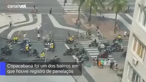 Moradores do Rio fazem panelaço contra passeata de Bolsonaro