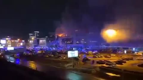 Moscow Attack: The concert hall that was attacked.