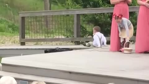 kids add some comedy to a wedding! - Ring Bearer Fails s