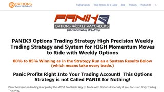 Introducing PANIK3 Options Trading Strategy High Precision Weekly Trading Strategy and System