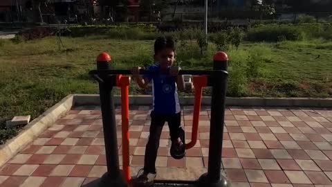 Kid playing in park