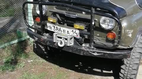 Russian UAZ car.