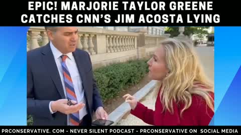 Marjorie Taylor Greene Catches CNN’s Jim Acosta LYING and embarrasses him!