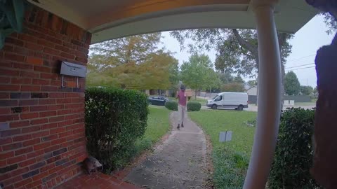 Opossum Seriously Spooks Delivery Man