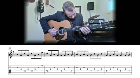 Oh! Susanna - Crosspicking Guitar Lesson (Sheet Music + TAB)